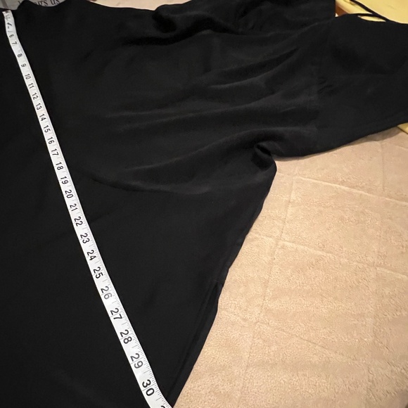 Banana Republic Black Slip Dress Bias Cut Asymmetrical Flounce Hem Size 20 - Picture 10 of 13